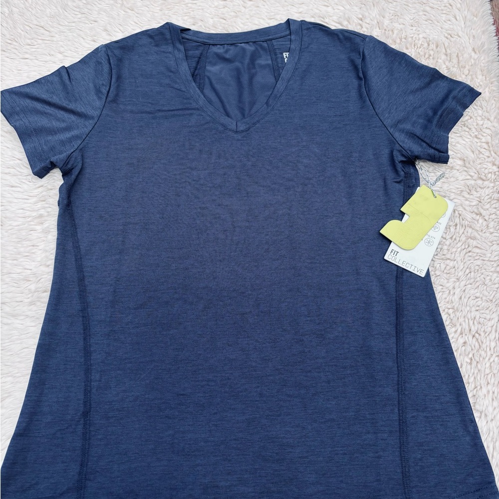 Fit Collective Navy Short Sleeve V-Neck Tee